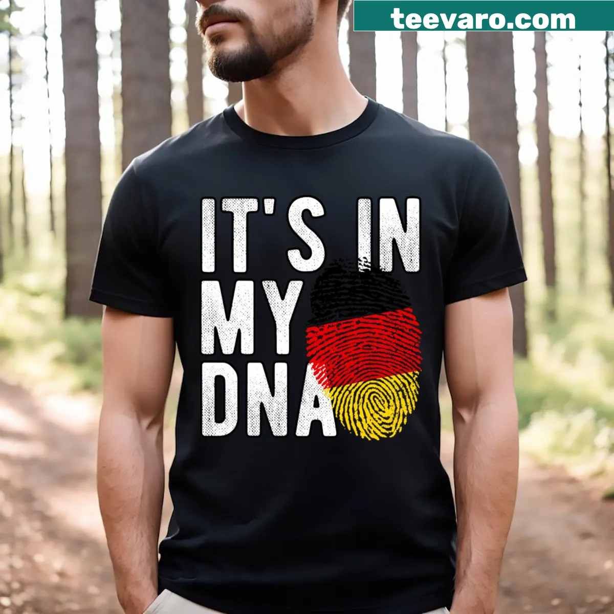 Simple German flag graphic on a t-shirt — on a men's t-shirt