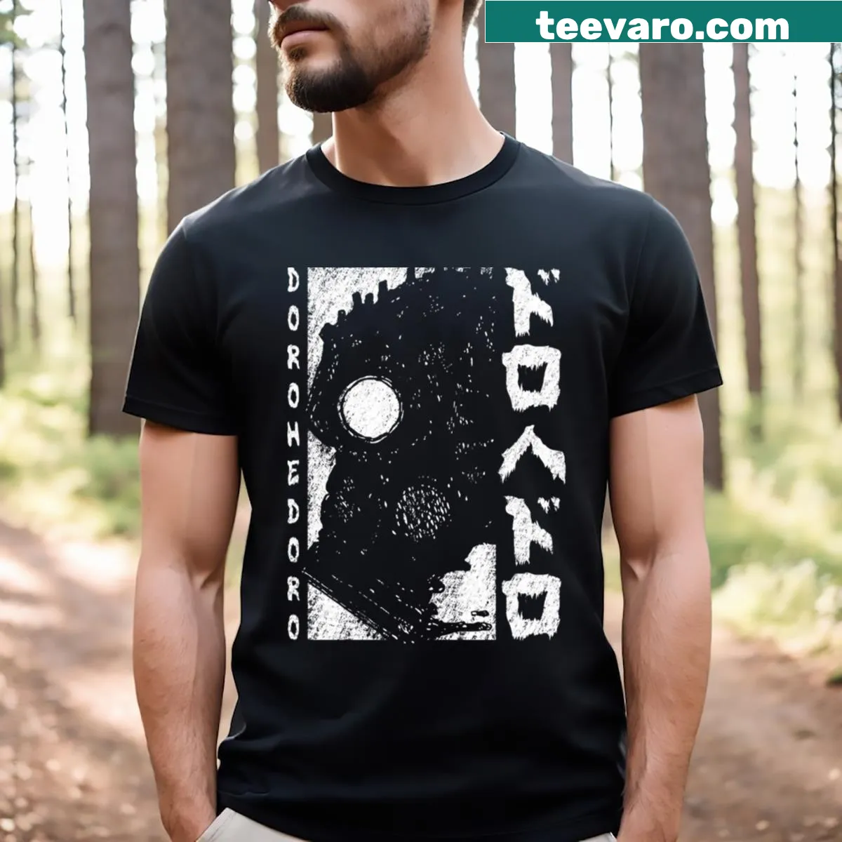 Kaiman Dorohedoro Manga design T-shirt featuring the character Kaiman — on a men's t-shirt