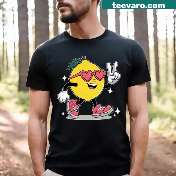 Adorable Lemonade Girl t-shirt with lemonade stand graphic