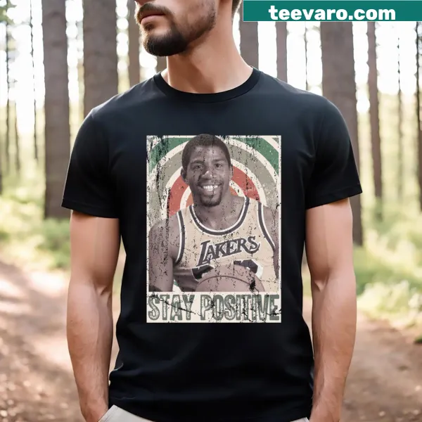 Grunge-themed Magic Johnson t-shirt with unique graphic