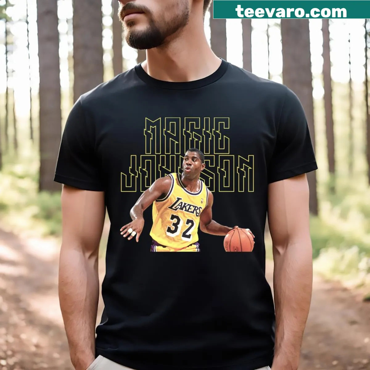 Inspirational Magic Johnson-themed T-shirt with motivational text — on a men's t-shirt