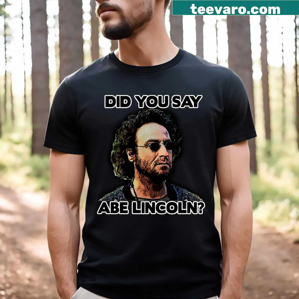Funny Blinken movie fan T-shirt for men with playful typography — on a men's t-shirt