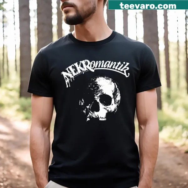 T-shirt featuring bold typography of the word 'Nekromantik'