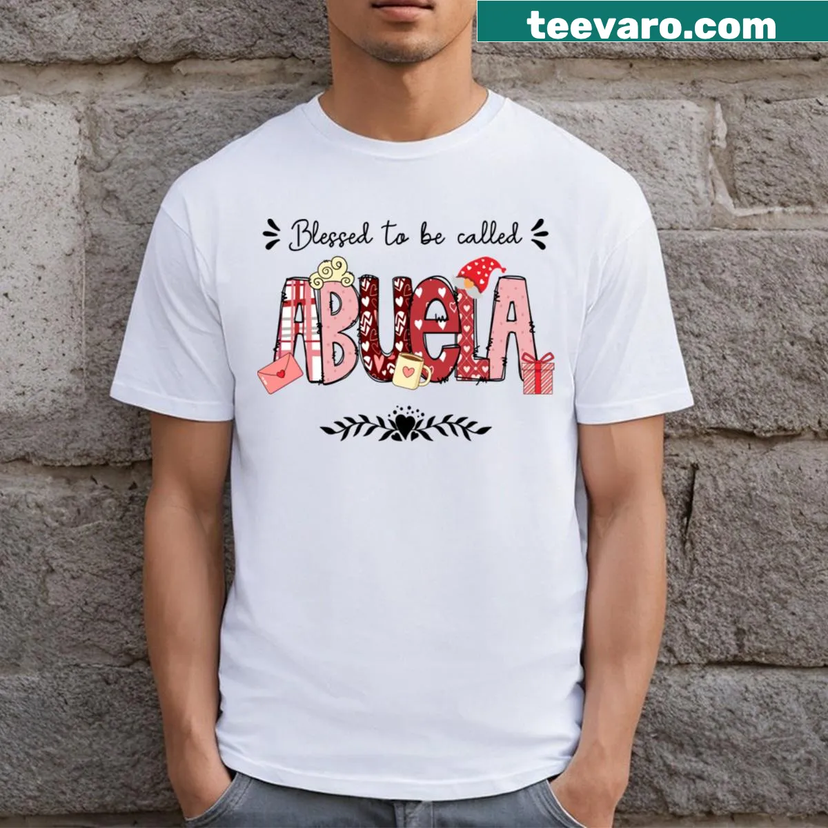 Vintage t-shirt celebrating grandmothers as 'Abuela' for various occasions. — on a men's t-shirt