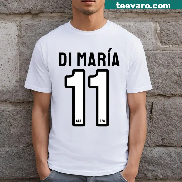 Argentina T-shirt featuring Angel Di Maria and number 11