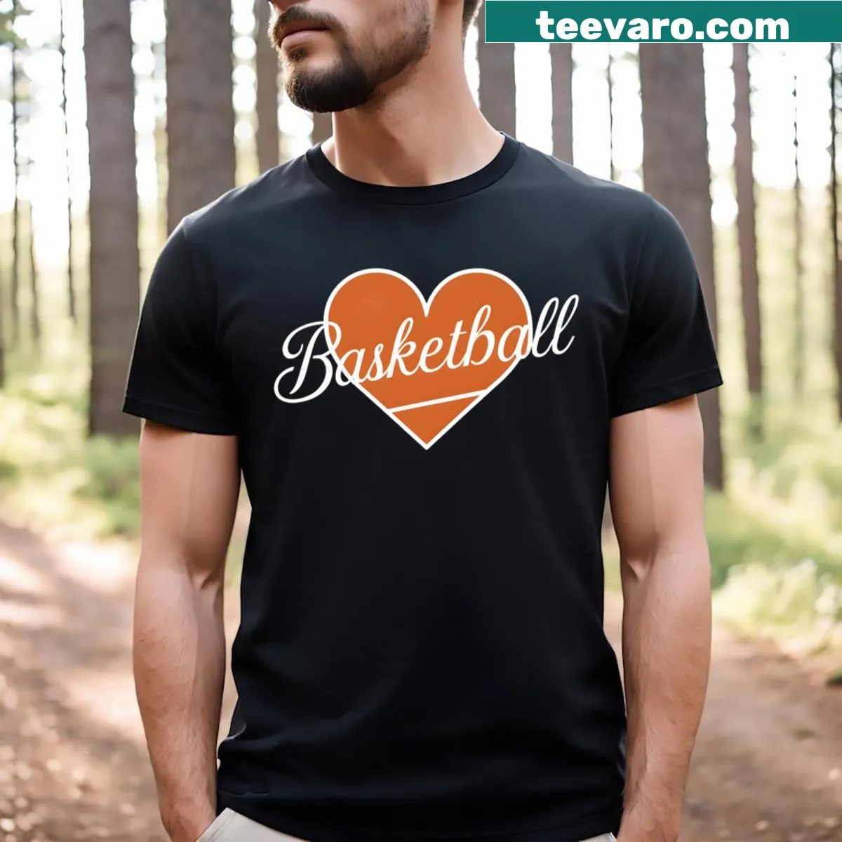 Cute typography design expressing love for basketball — on a men's t-shirt