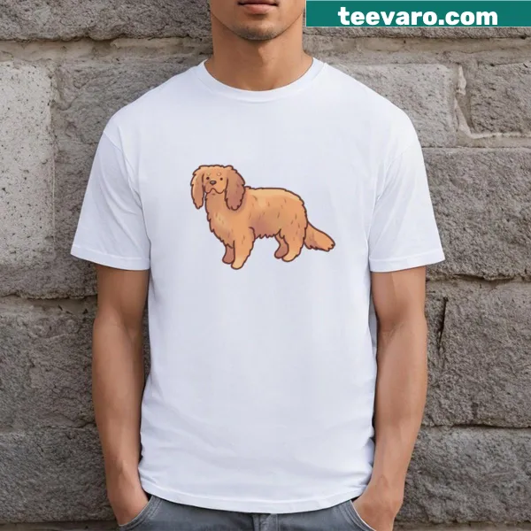 Illustration of a Cavalier King Charles Spaniel on a t-shirt