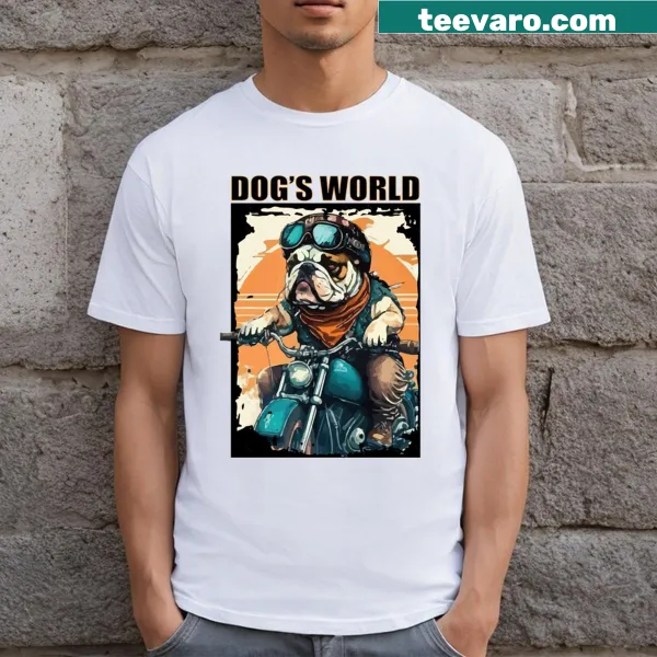Whimsical dog-themed T-shirt celebrating dog lovers.