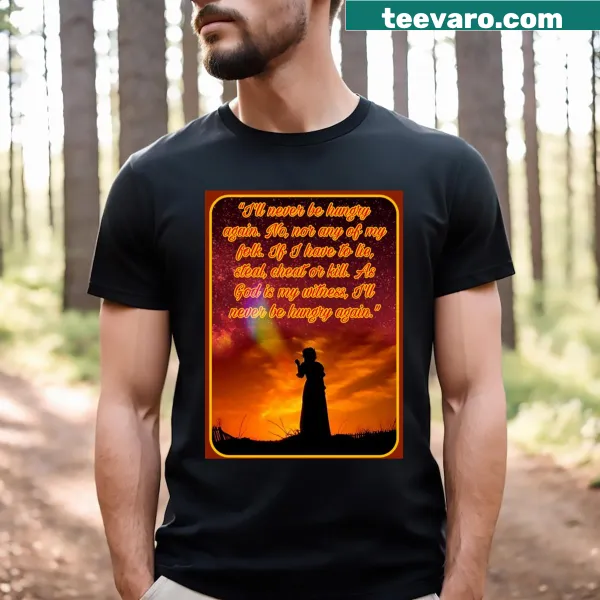 Vintage-style Gone With The Wind movie t-shirt with classic imagery