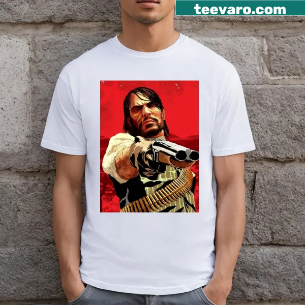 Gaming T-shirt featuring artwork from Red Dead Redemption games