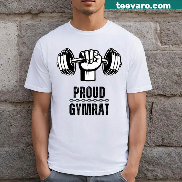Gymrat humorous text on fitness t-shirt