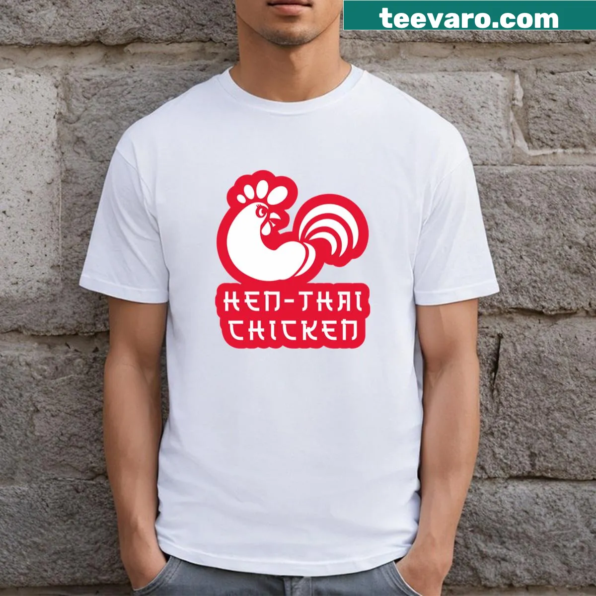 Illustration of Thai cuisine on essential t-shirt — on a men's t-shirt