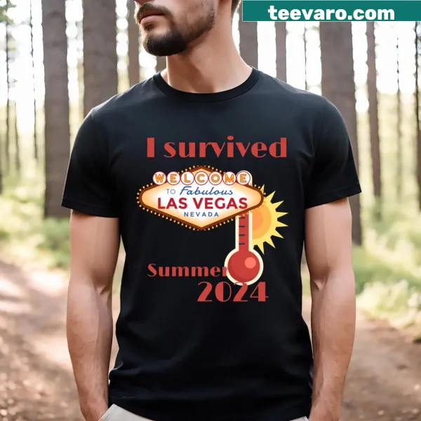 Novelty t-shirt celebrating survival of Las Vegas heat