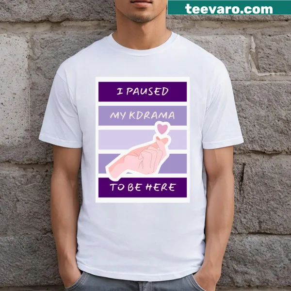 T-shirt celebrating K-drama culture with a fun graphic