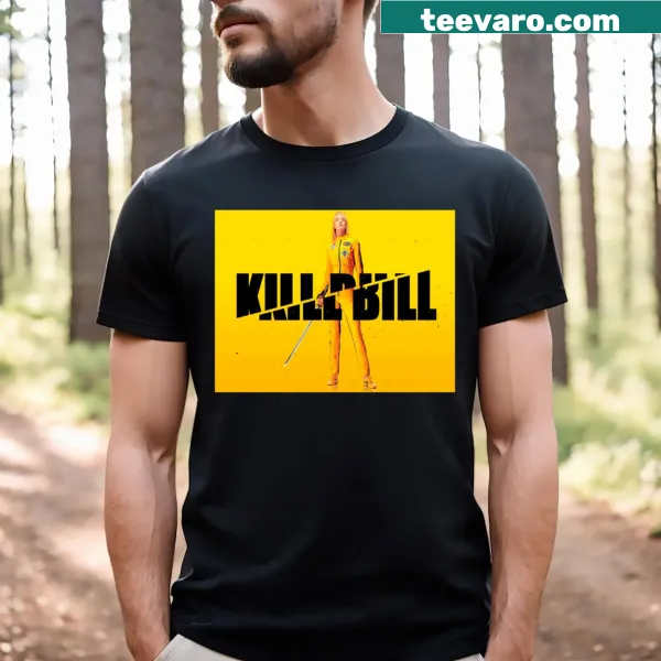 Graphic T-shirt inspired by the Kill Bill film featuring iconic imagery.
