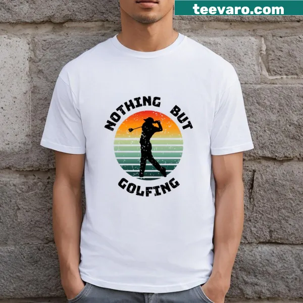 Vintage golf-themed t-shirt with classic design elements.