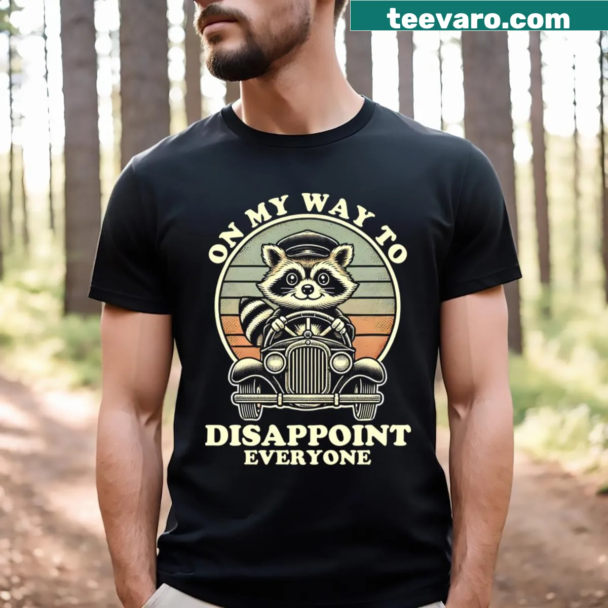 Sarcastic graphic t-shirt with humorous saying — on a men's t-shirt