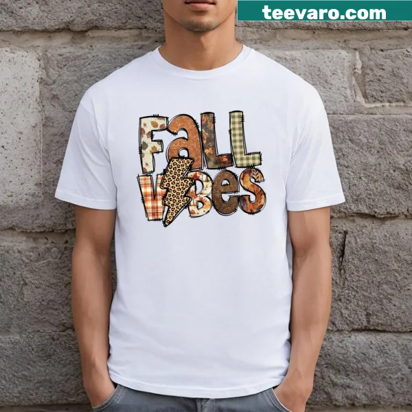 Vintage-style T-shirt celebrating autumn vibes and fall season