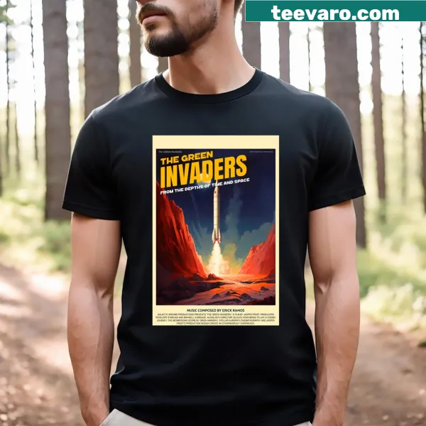 Vintage T-shirt with 60s sci-fi movie poster design
