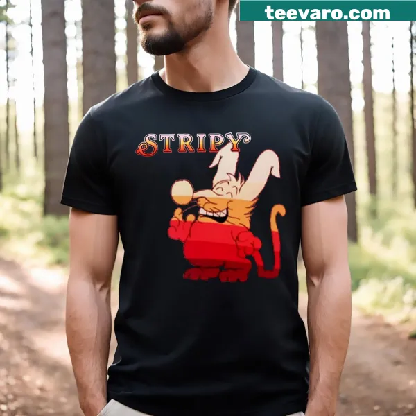 T-shirt with fun striped animation movie design