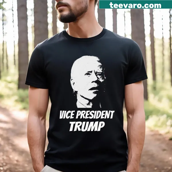 Patriotic T-shirt featuring Vice President Trump and the US flag for 2024
