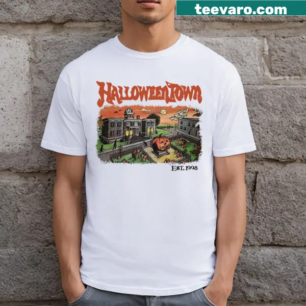 Vintage Halloweentown shirt with autumn and spooky graphics