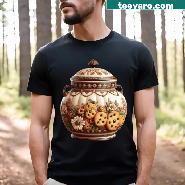 Cartoon cookie jar graphic t-shirt