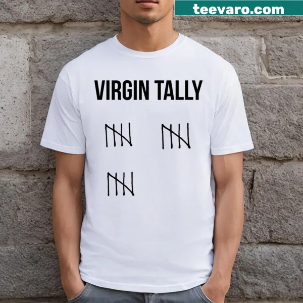 Playful t-shirt featuring Virgin Tally design with graphic counting experiences