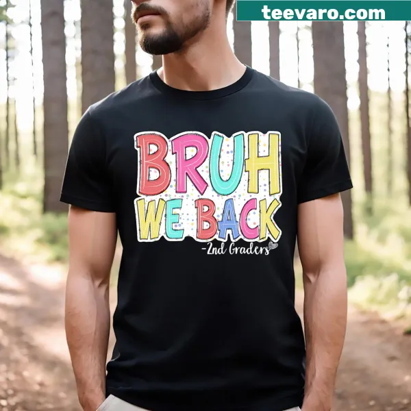 Funny 'We Back To School' text on a kids t-shirt