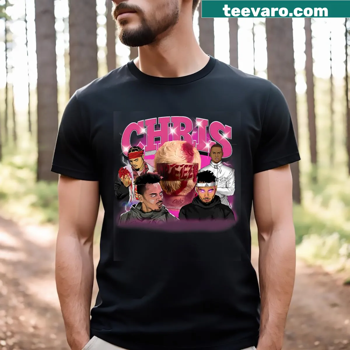 Retro-style personalized T-shirt for men named Chris — on a men's t-shirt