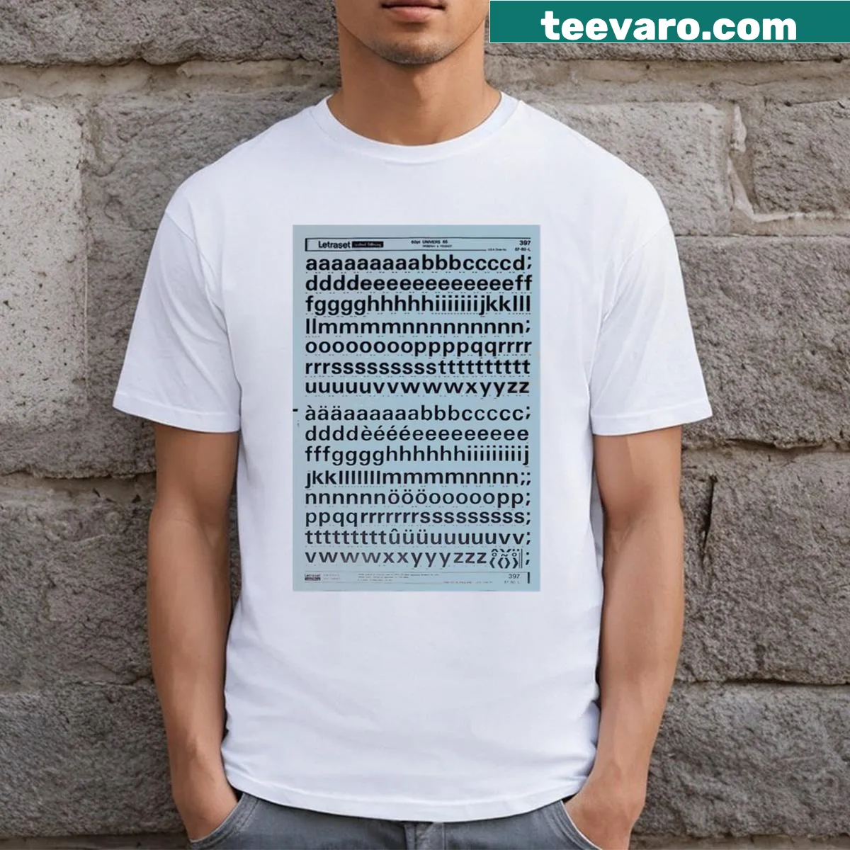 Bold retro typography design from the 1970s on a T-shirt — on a men's t-shirt