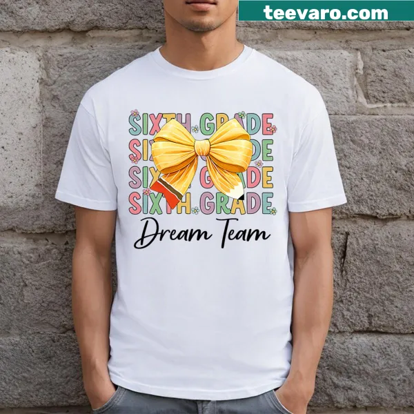 T-shirt for kids with Sixth Grade Dream Team print