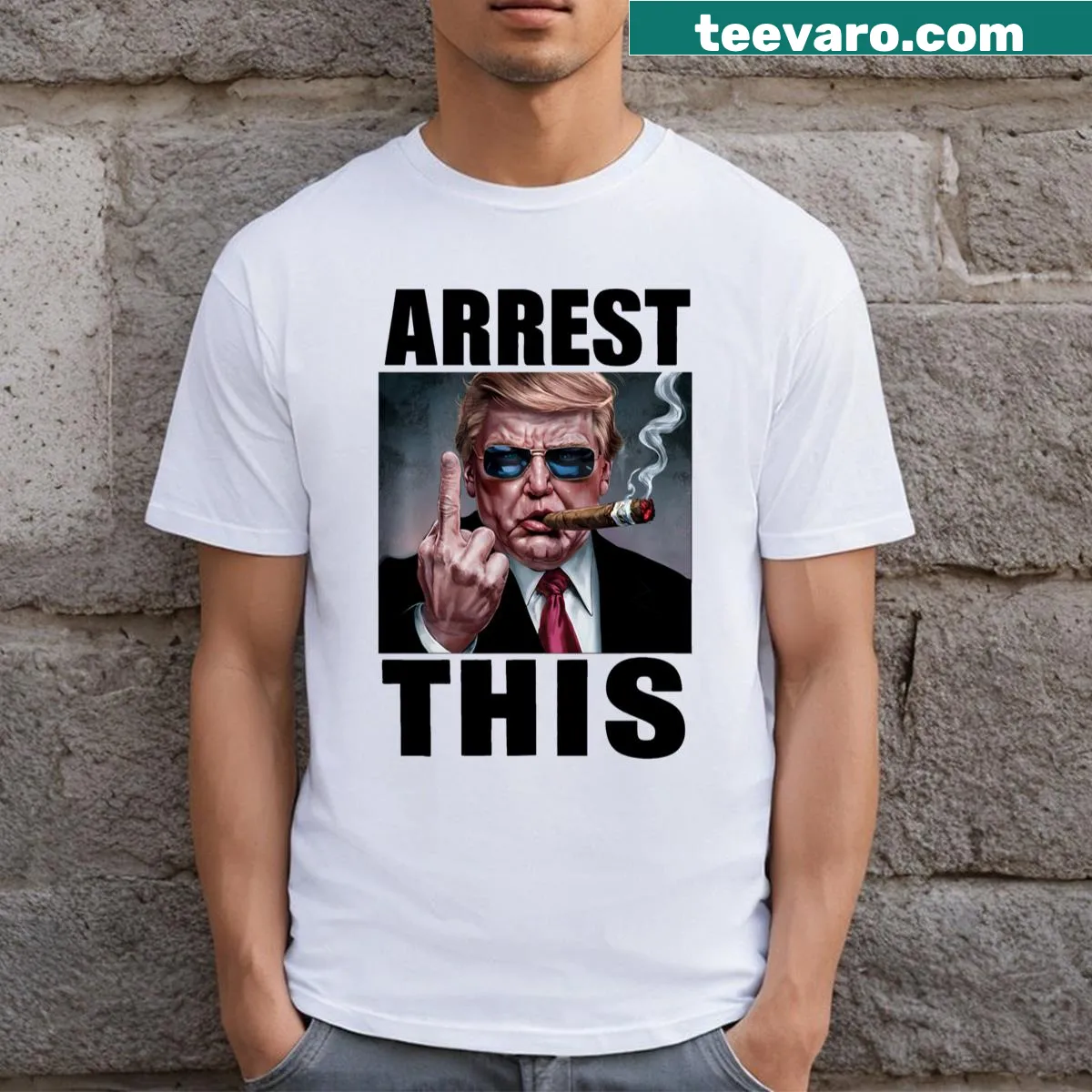 Bold Trump Arrest This graphic T-shirt — on a men's t-shirt