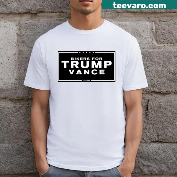 Biker-themed T-shirt supporting Donald Trump and JD Vance 2024