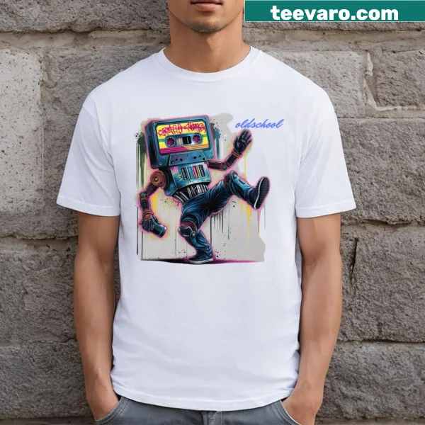 Illustrated cassette tape graphic t-shirt