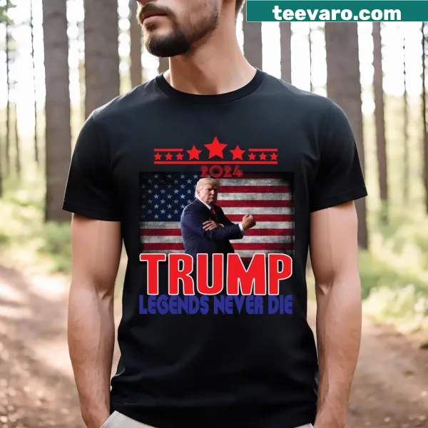 Bold T-shirt with the message Fight For America Trump