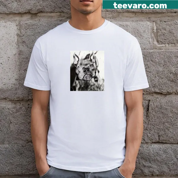 Illustrated French Bulldog puppy t-shirt for dog lovers