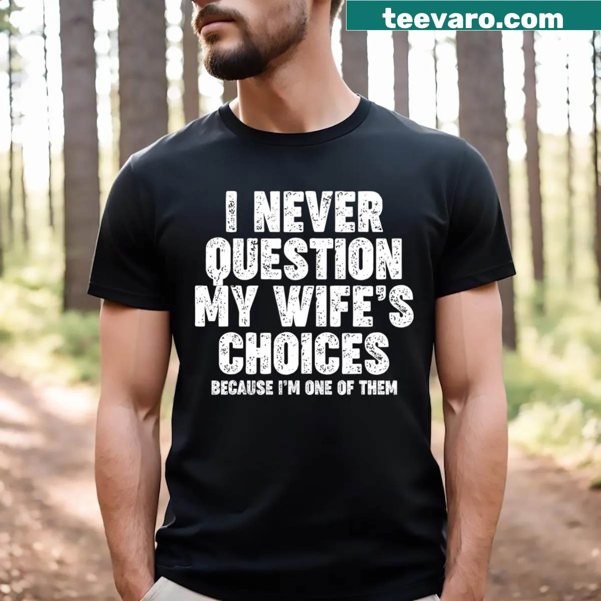 Witty marriage-themed message on t-shirt — on a men's t-shirt