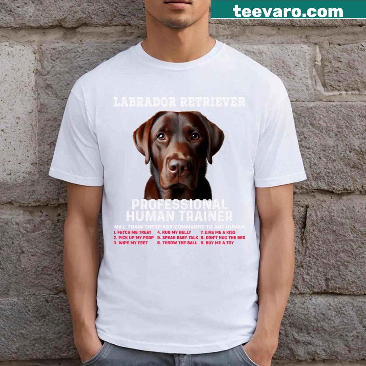 Vintage distressed T-shirt for Chocolate Lab lovers — on a men's t-shirt