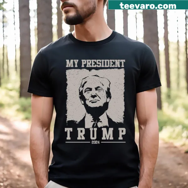 Trump 2024 T-shirt with bold typography for political expression