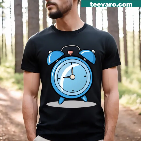 Vintage clock design t-shirt with a retro aesthetic