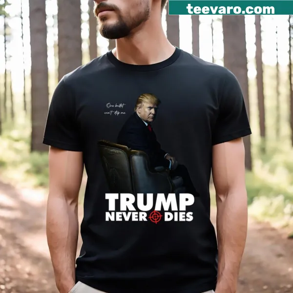 Bold Trump Shot shirt emphasizing resilience and support.