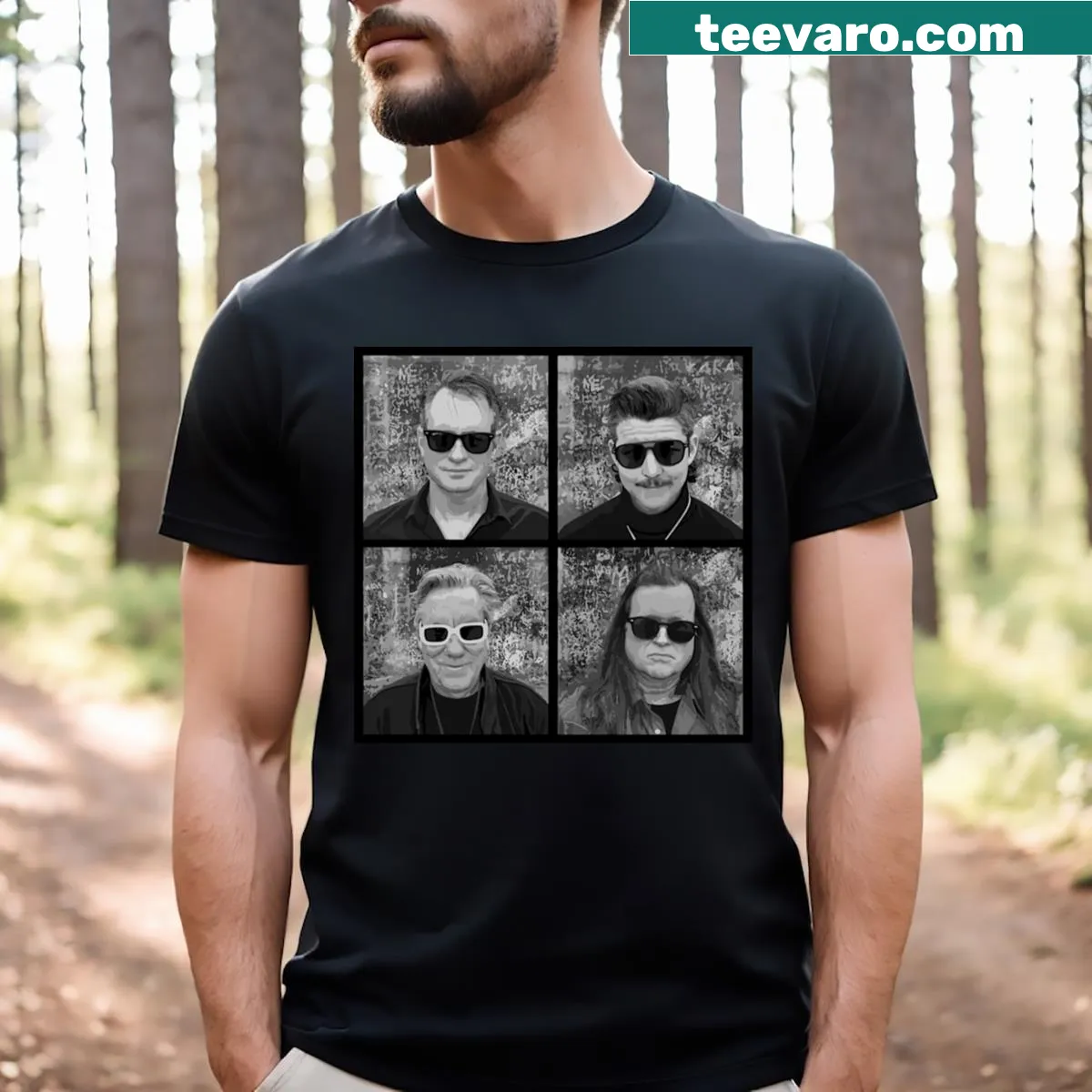 Artistic T-shirt celebrating Violent Femmes band — on a men's t-shirt