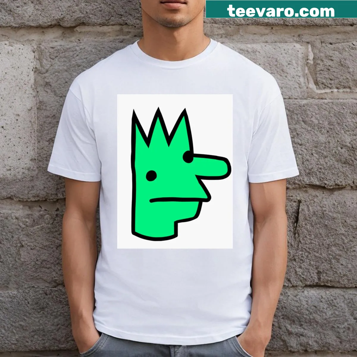 Bold typography T-shirt featuring the word 'Dicks' — on a men's t-shirt
