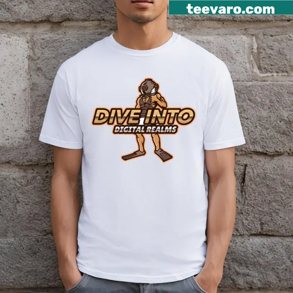 T-shirt honoring writers in the digital realm with a unique design.