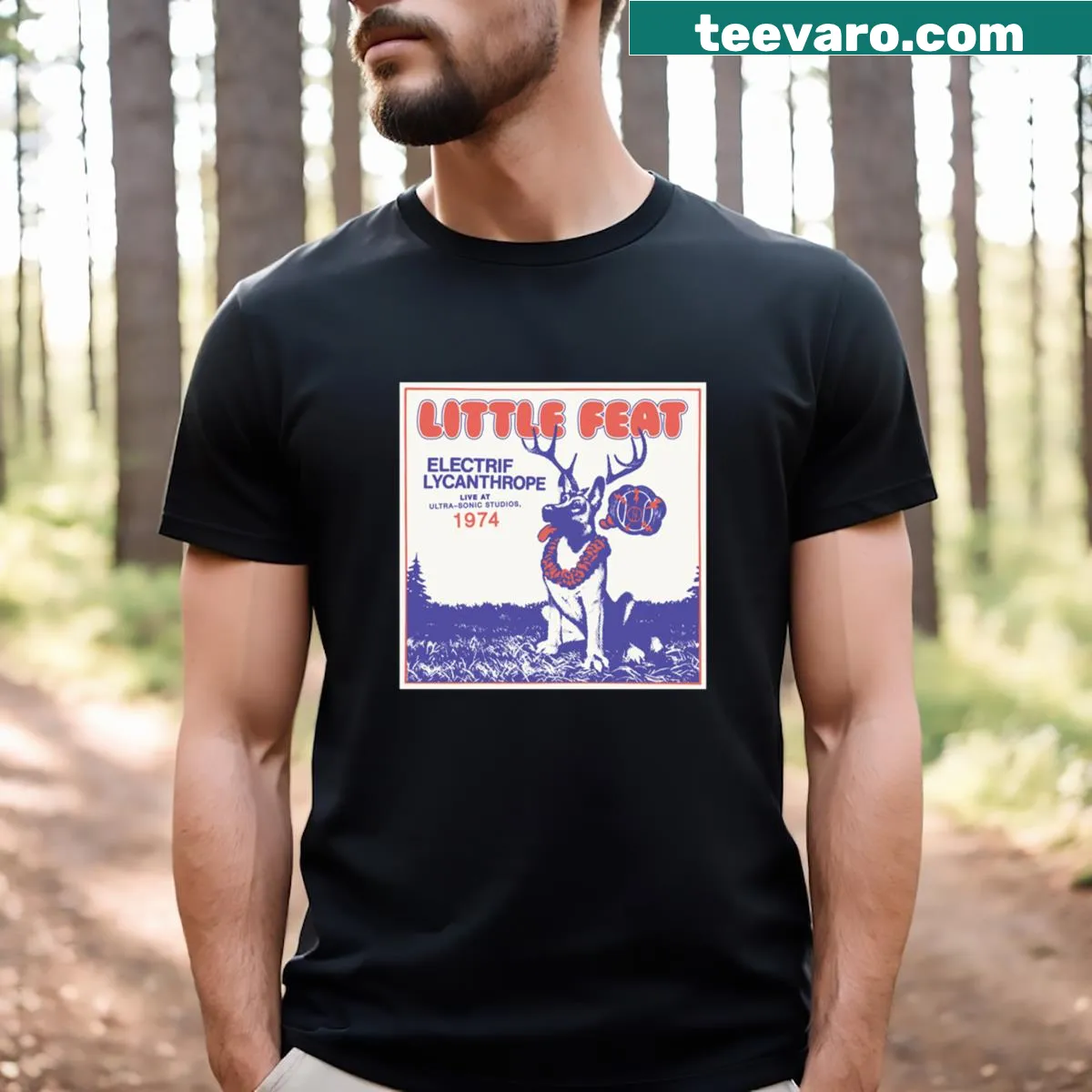 T-shirt with an illustration of a perfect dog photo — on a men's t-shirt