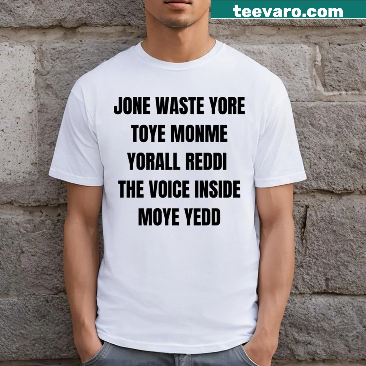 Witty typography design on T-shirt with humorous phrase — on a men's t-shirt