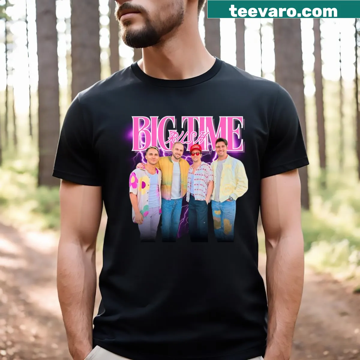 Vintage design music tour band T-shirt. — on a men's t-shirt