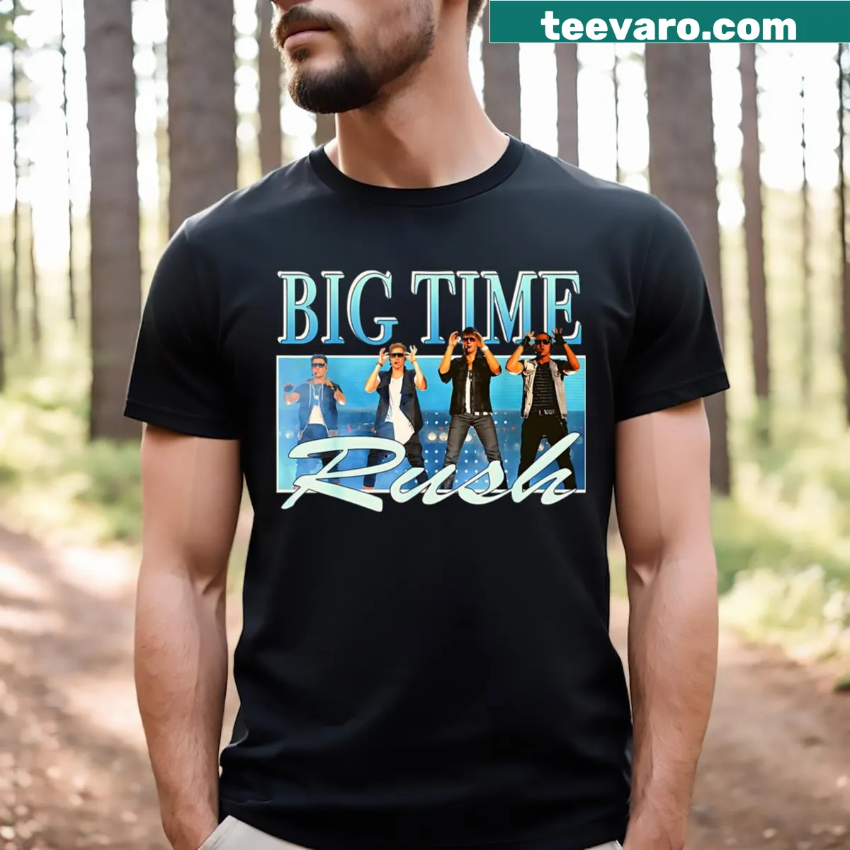 Vintage band logo t-shirt with distressed design. — on a men's t-shirt