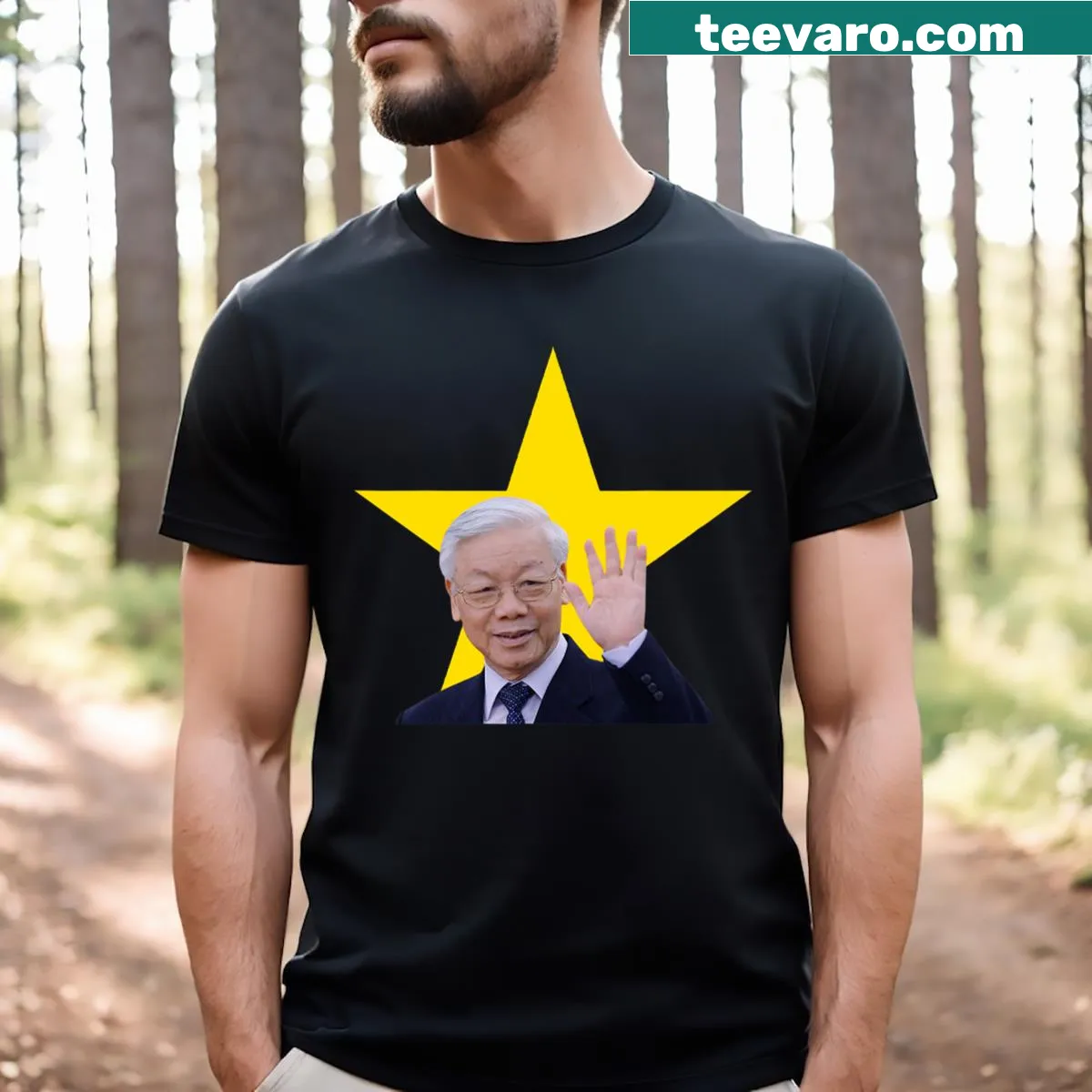 Commemorative shirt for Nguyen Phu Trong — on a men's t-shirt